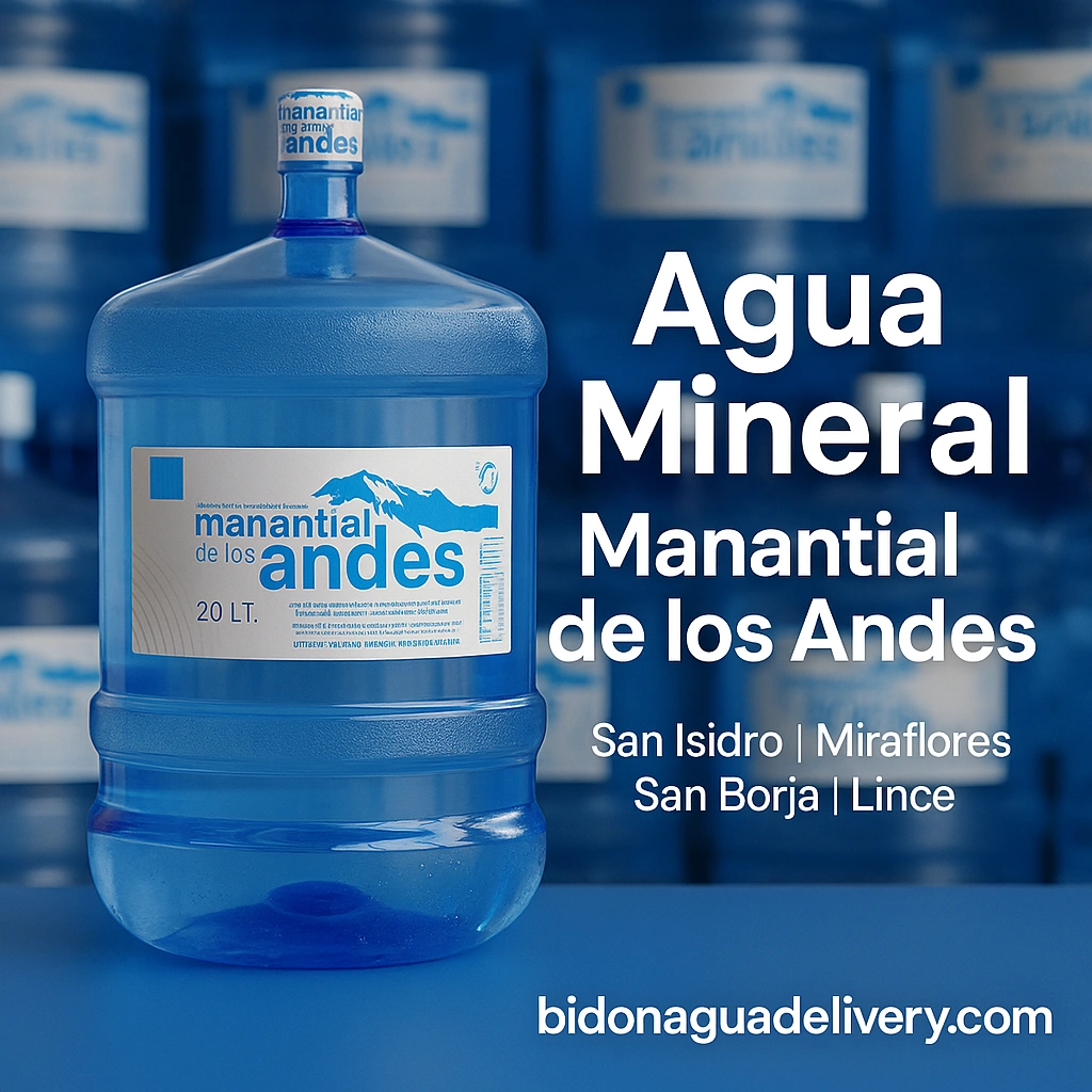 Guía completa: Bidon Agua mineral Manantial de los Andes 20 litros en Lima