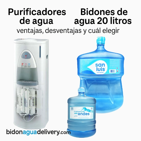 Purificadores de agua vs bidones de agua 20 litros: ventajas, desventajas y cuál elegir